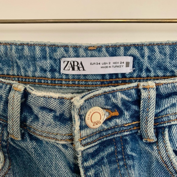 Zara high rise wide long jeans size 2 - Picture 4 of 10